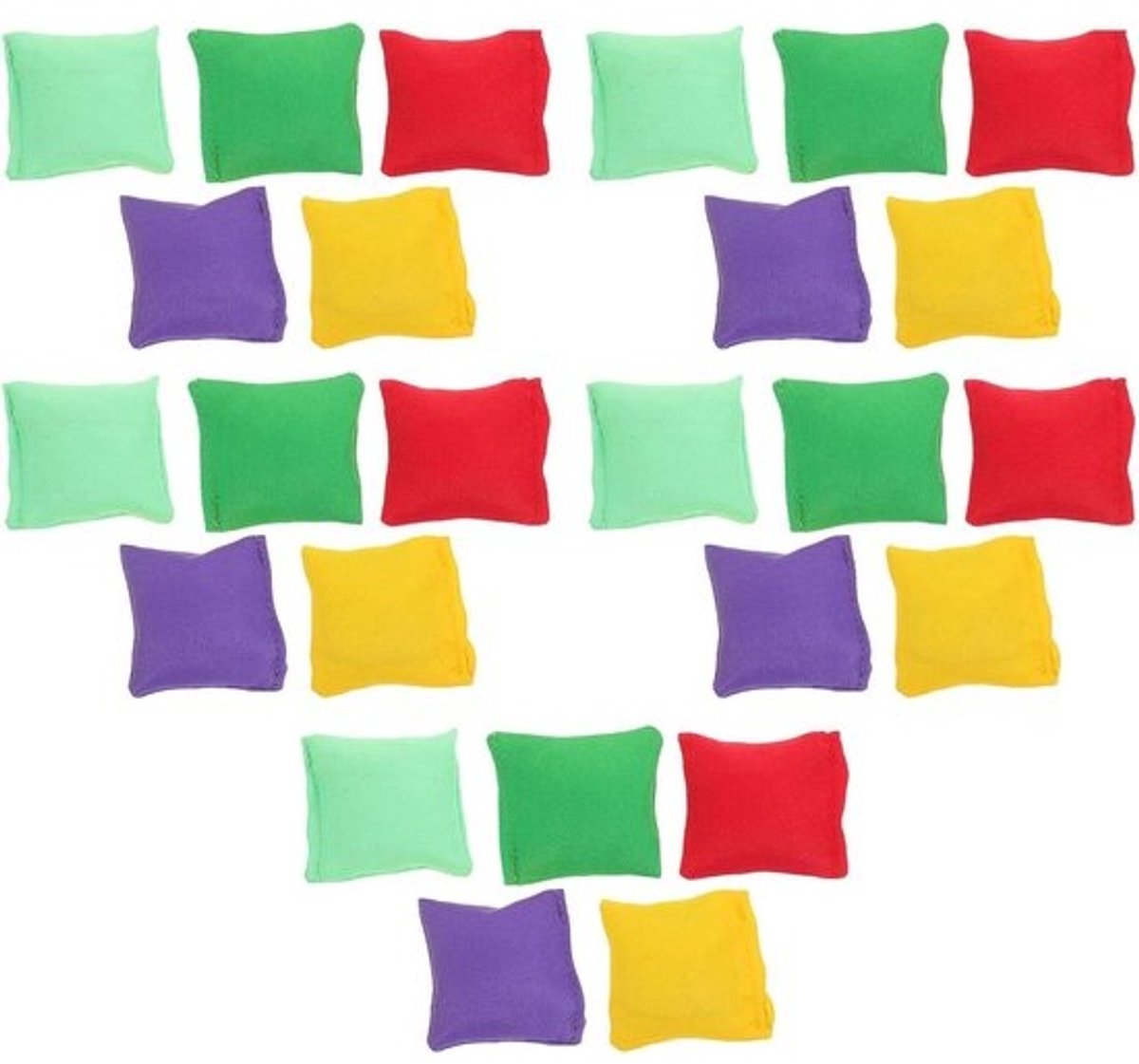 Zandzakkenwerp-spel - Werpzakjes - Buitenspelen - Dubbellaags ontwerp - 25 stuks - Diverse kleuren