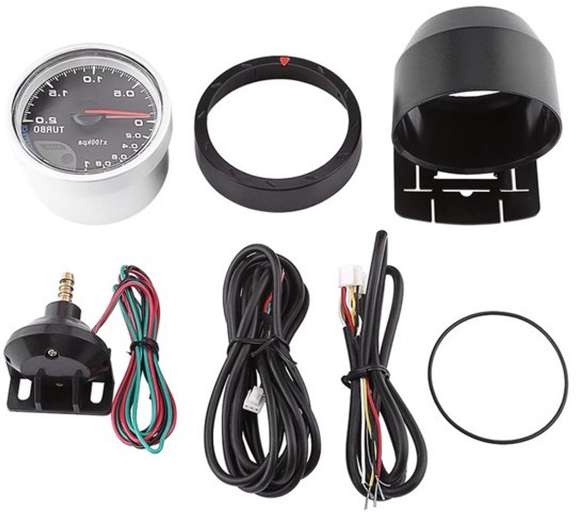 Allecto - Led Turbo-boostmeter - Universele kalibratie - 60 mm