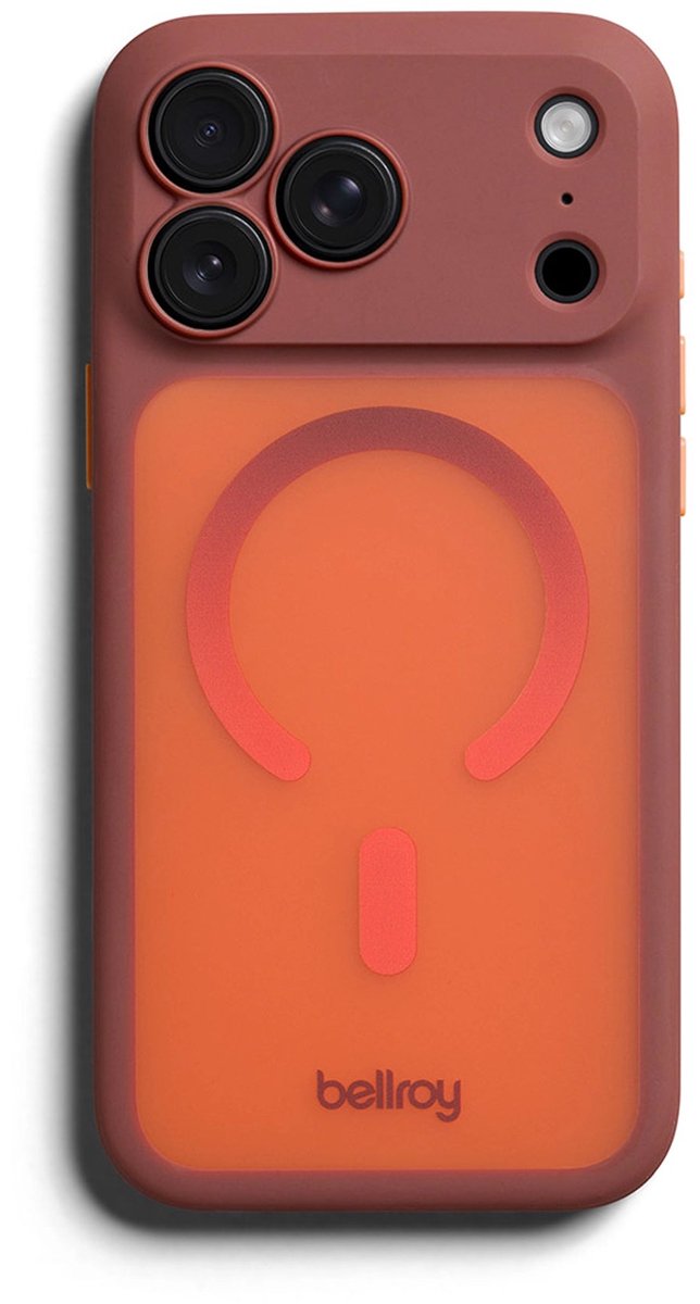 Bellroy Cinch hoesje iPhone 18 Pro Max – Compatibel met MagSafe – Inclusief bevestigingspunten voor accessoires – Vervaardigd uit schokabsorberend polymeer - Rood