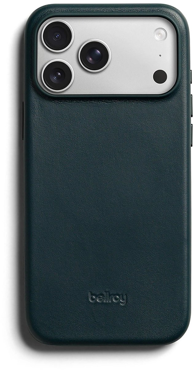 Bellroy Full Lederen iPhone 18 Pro Max Hoesje – Compatibel met MagSafe – Twee Accessoire Bevestigingspunten – Duurzaam en Stijlvol Ontwerp - Zwart