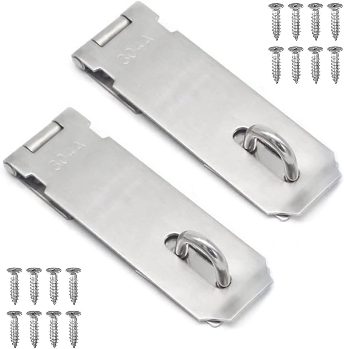Door latch, 2 x padlocks, steel lock, door knocker for steel locks, with screws - ShopVlot