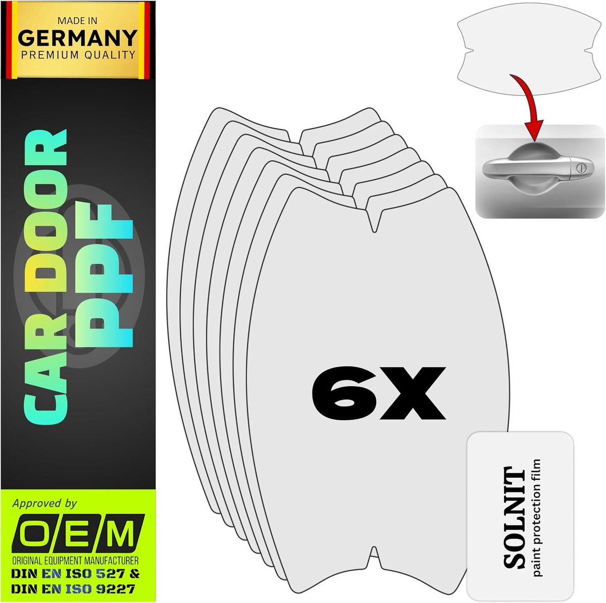 Paint protection film, door plugs, car, self-adhesive protective film, grip shells, door handles, transparent - ShopVlot