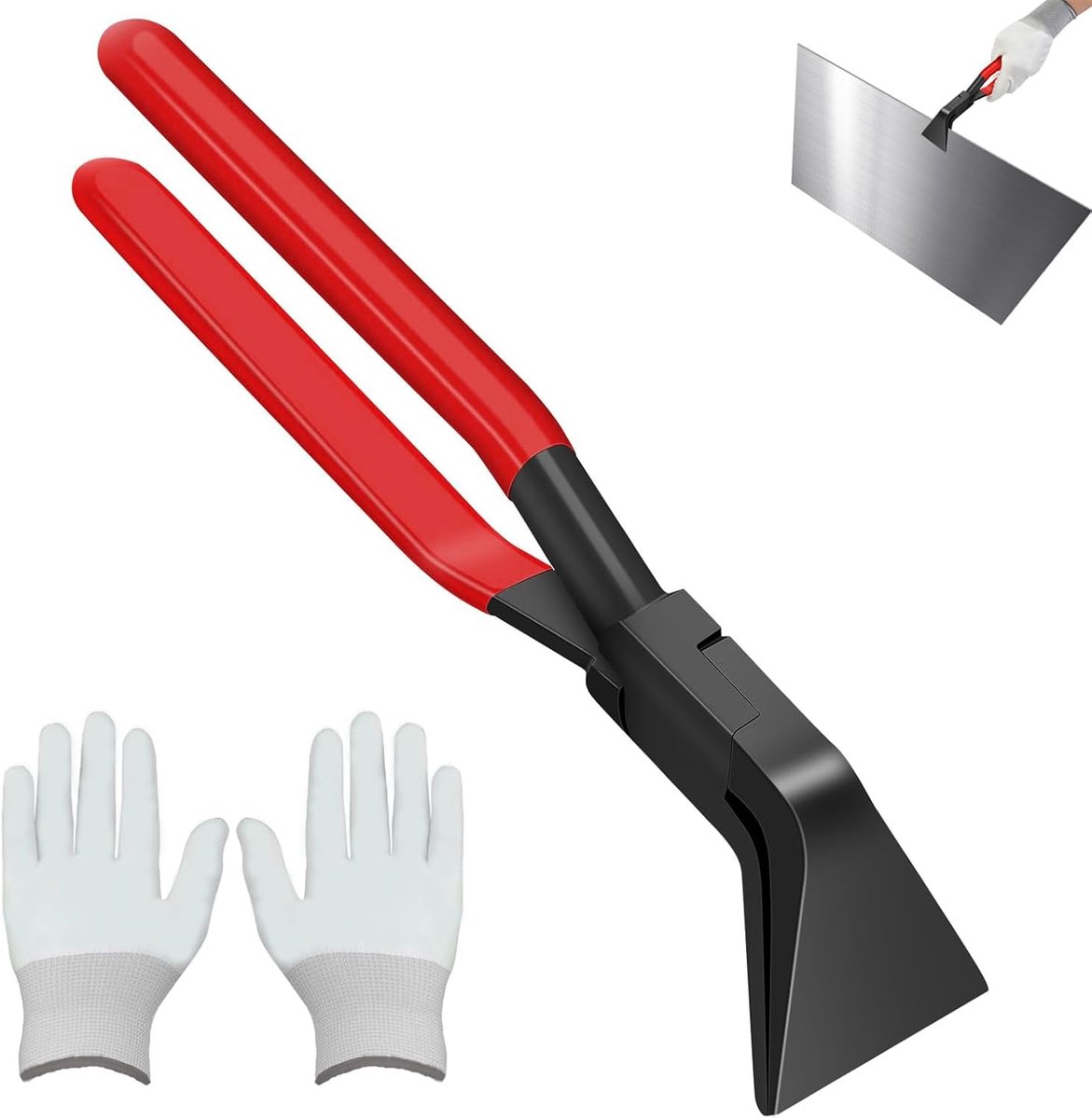Folding pliers 45°, chamfer pliers stitch width 6 cm, bending pliers plate pliers wide, with handle and gloves, for - ShopVlot