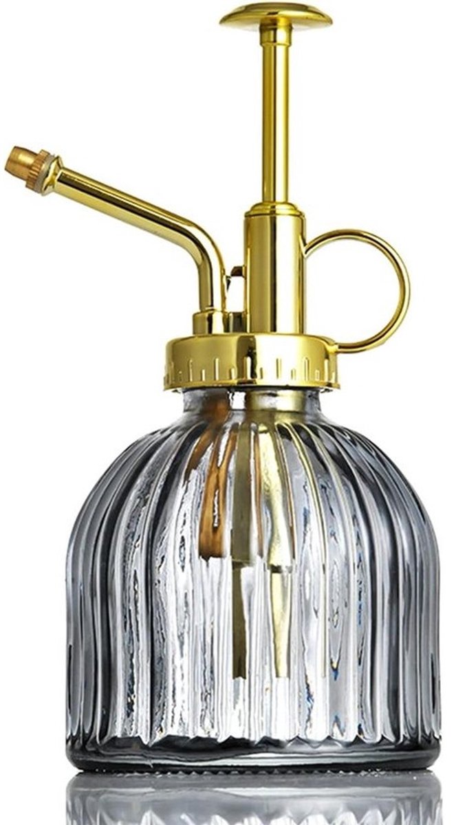 Glazen plantenspuit - vintage design plantensproeier - 200 ml, grijs - Voor binnen- en buitengebruik
