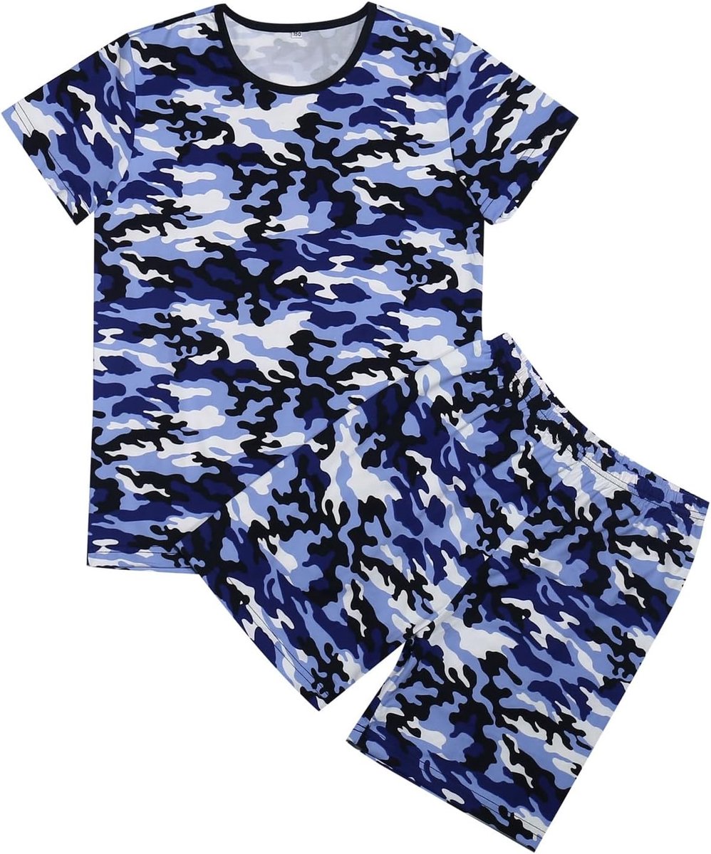 2-delige set voor jongens, kinderkleding, katoen, T-shirt, shorts, zomer, minimalistische stijl, eenvoudige en moderne kleuren voor een elegante look A61