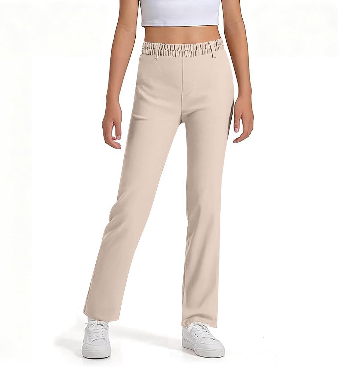Kinderbroek voor meisjes, modern, katoen, elastische tailleband, elegant en comfortabel, voor school en uitgaan, 2-14 jaar, A60