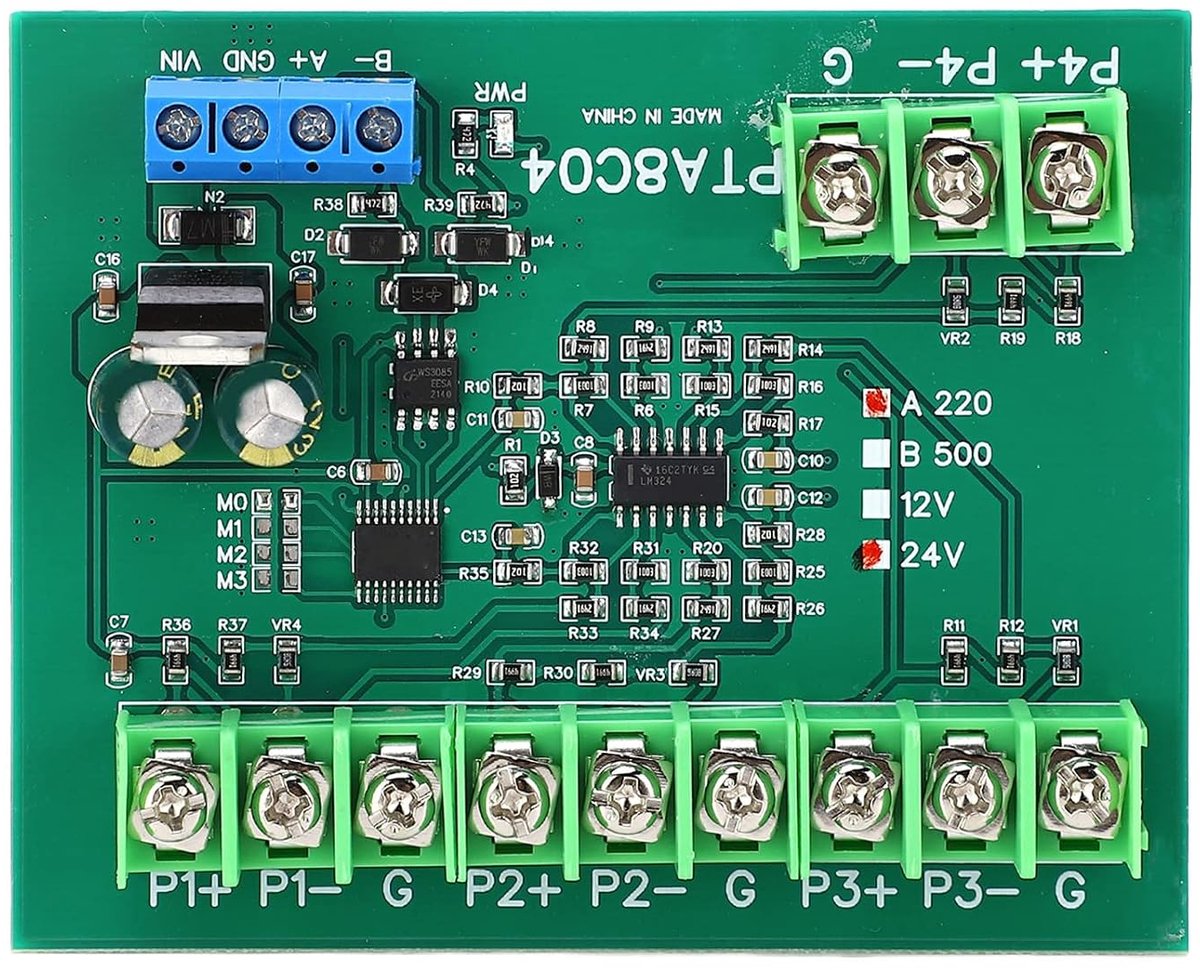 4 Kanaals PT100 RTD Temperatuursensor Module, Modbus RTU, DC24V, Temp Acquisitie Board met Weerstand Collector