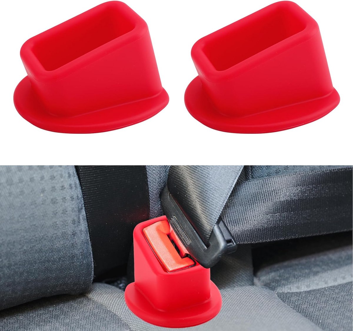 2 stuks autoveiligheidsgordel houders, auto gordelgesp houder, siliconen gordelgesp, losmaken bescherming voor auto-accessoires, autoveiligheidsgordel accessoires gesp bescherming voor kinderen en