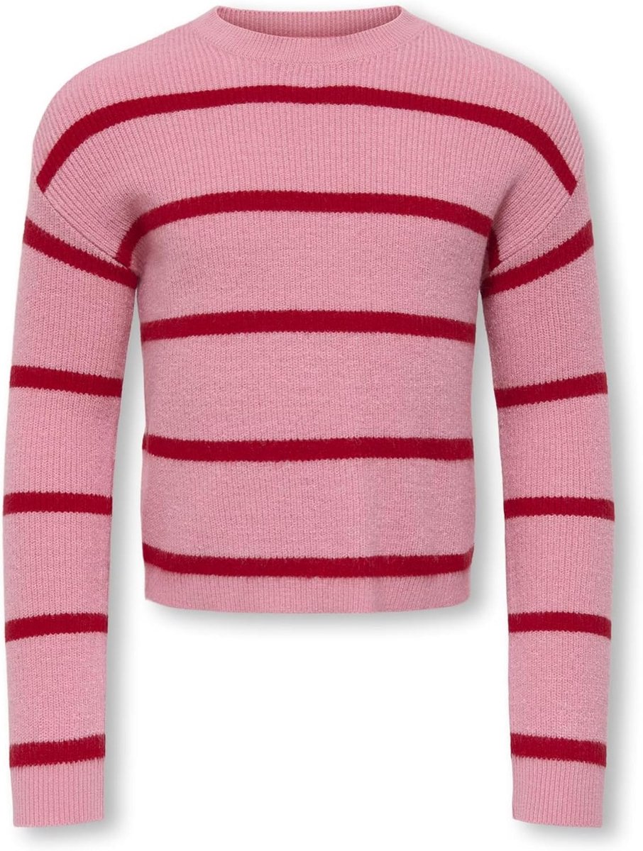 Short L/S Stripe Cp KNT Noos, Sea Pink, 122