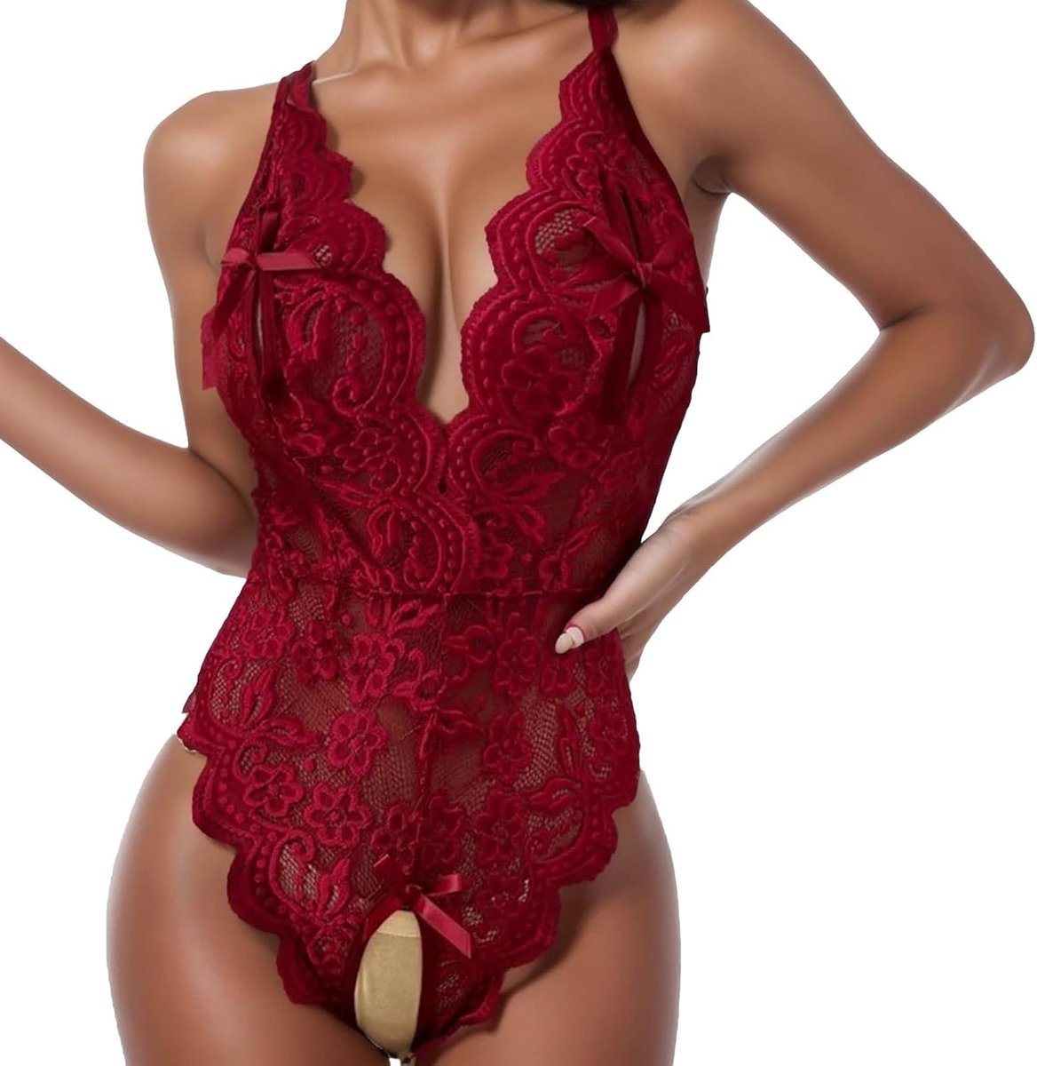 Dameslingerie, kant, babydoll, babydoll, hart, geborduurd, fijne kant, A207