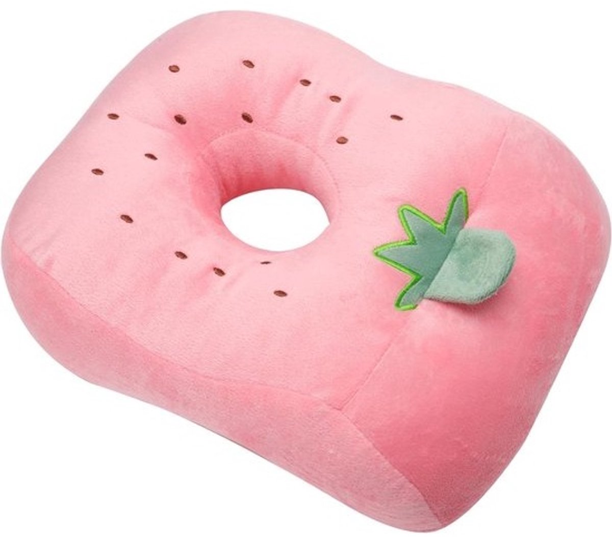 Ergonomisch donutkussen met gat voor zijdelings slapen, reizen en kantoorgebruik