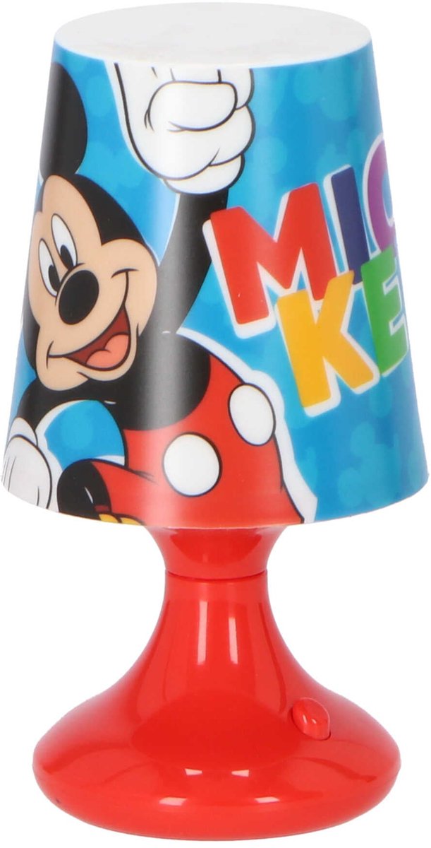 Disney Mickey Mouse tafellamp/bureaulamp/nachtlamp voor kinderen - rood - 18 x 9 cm van Disney — afbeelding 2