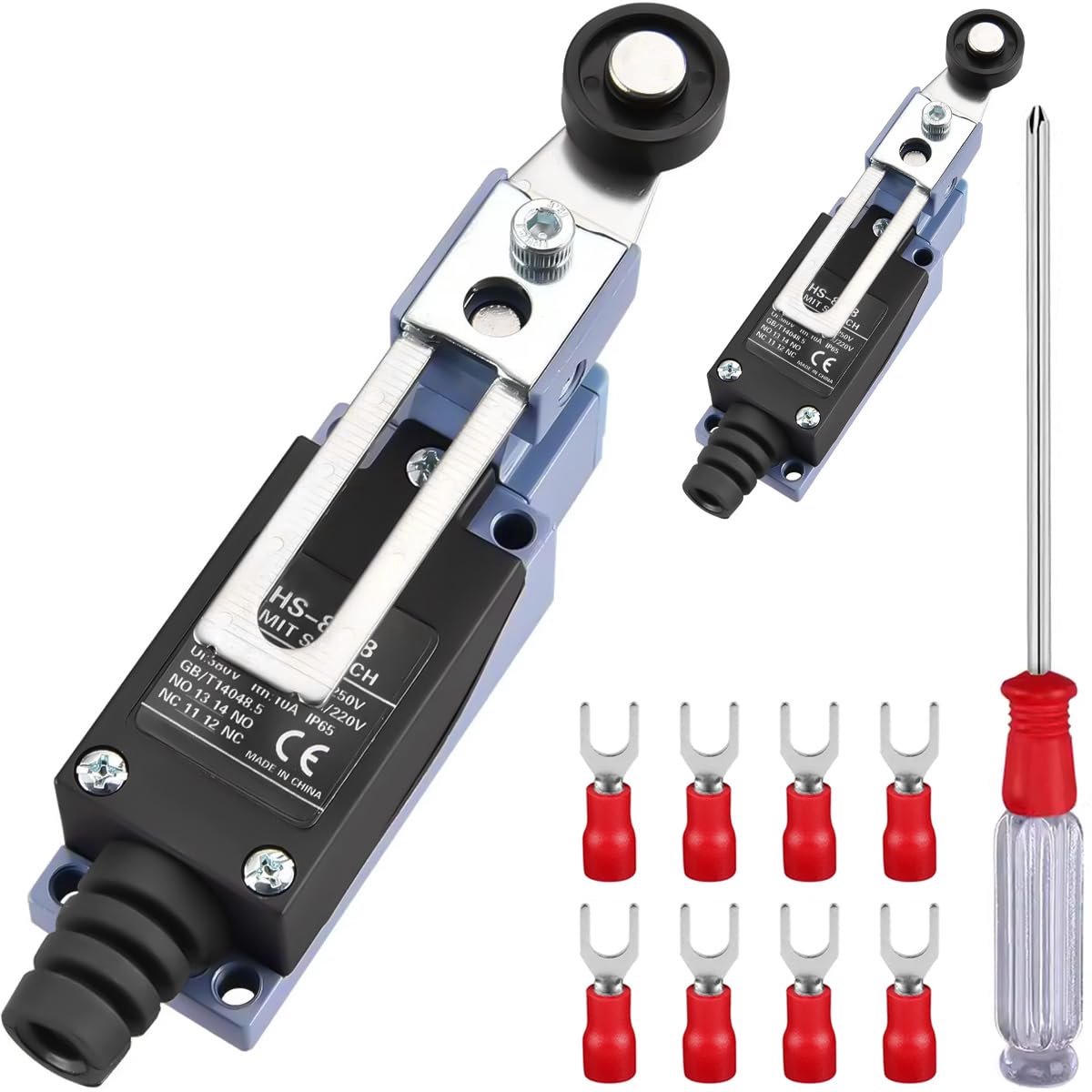 Limit Switch HS-8104 (ME-8108) Adjustable Roller Lever Arm 1NC 1NO 10A SPDT High Precision Momentary Industrial Limit - ShopVlot