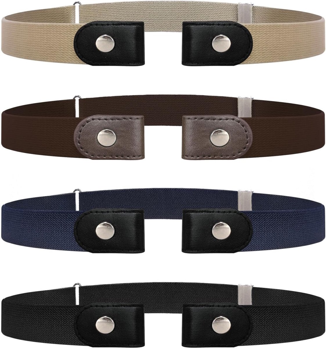 Buckleless riem voor vrouwen en mannen - elastisch en verstelbaar - geen gespsluiting - ShopVlot