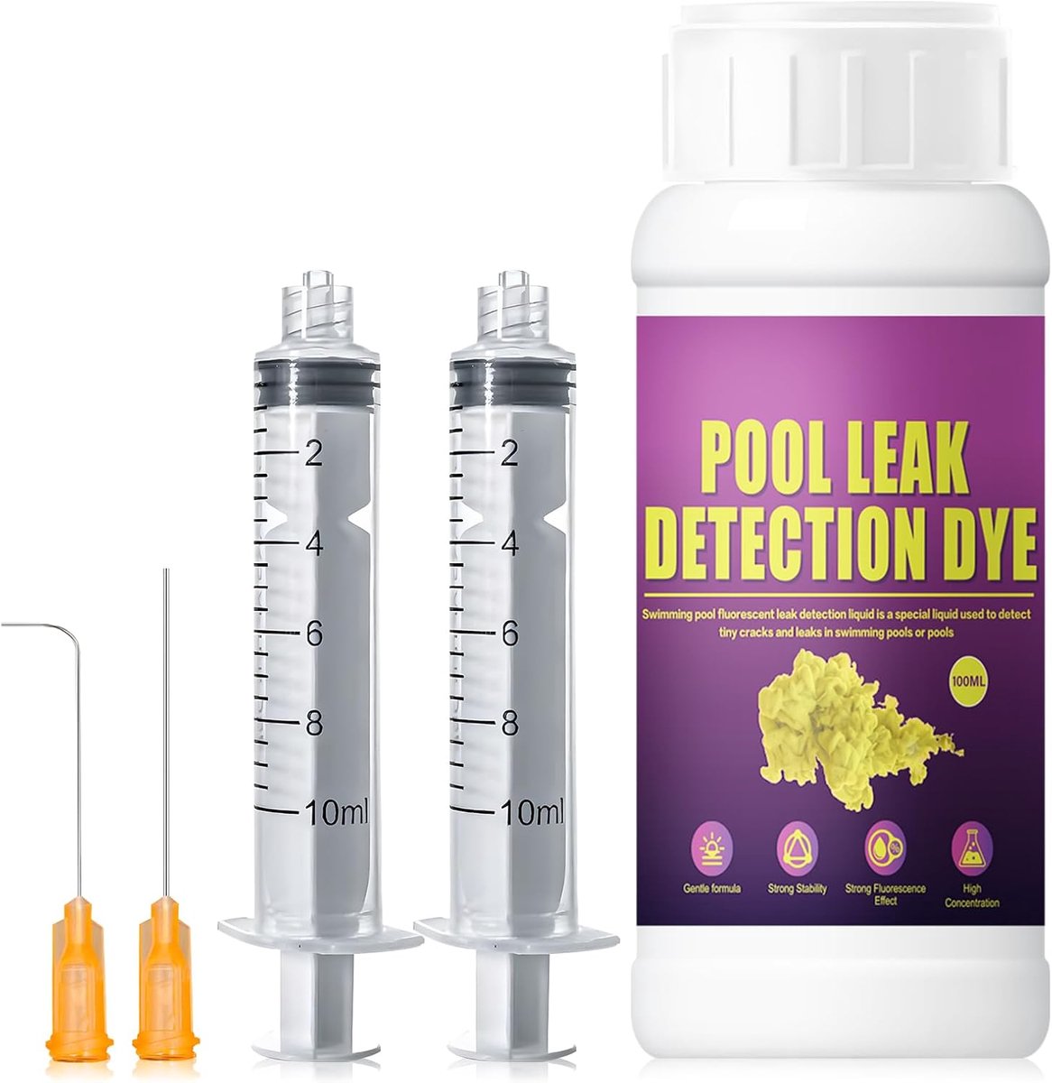 Leak Search Paint, Water Dye for Detecting Leakage, Universal Leak Search Function for Swimming Pool, Spa, Sanitary - ShopVlot