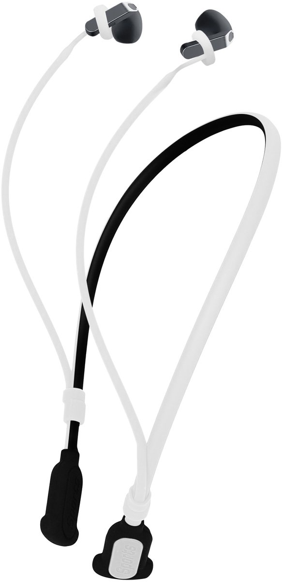 kwmobile Siliconen Nekband voor Samsung Galaxy Buds 4 / Galaxy Buds 4 Pro Houder voor Joggen - Band voor In-Ear Hoofdtelefoon - Koptelefoon Accessoire - wit / zwart