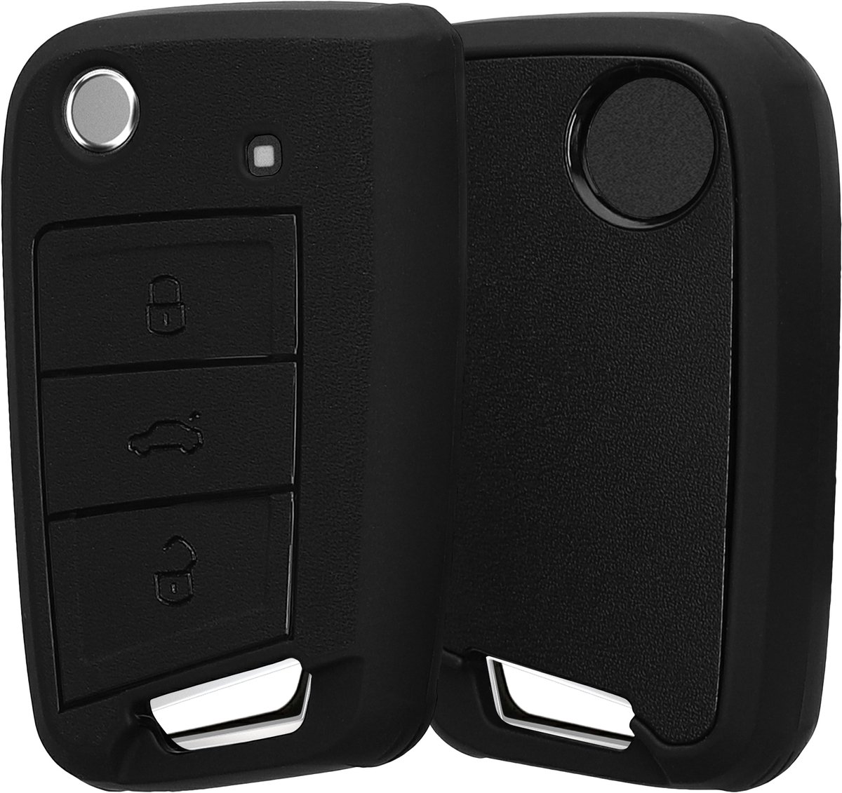 kwmobile Hoes voor VW Golf 7 MK7 3-knops autosleutel Autosleutelhoes – Autosleutel Case van TPU – Matte Sleutelbescherming – Behuizing in zwart