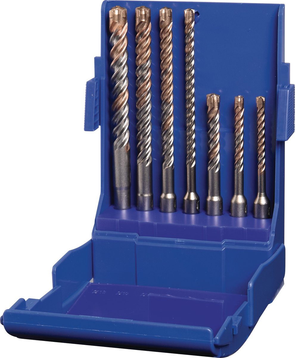 Hammerboorset Multicutter 4 7-delig SDS-plus Ku.-Kass. TECWERK