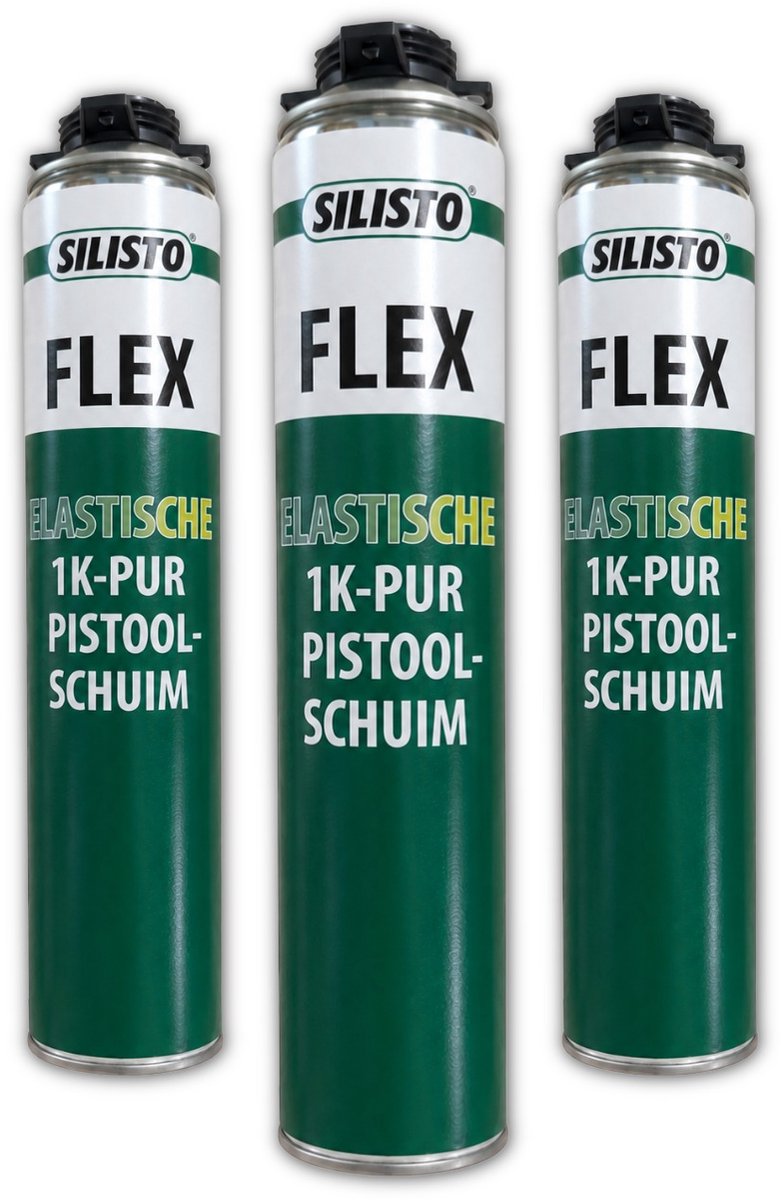 Silisto Purschuim Flex B2 - Flexibel & Blijvend Elastisch - Voordeelverpakking - 750 ml - 3 stuks