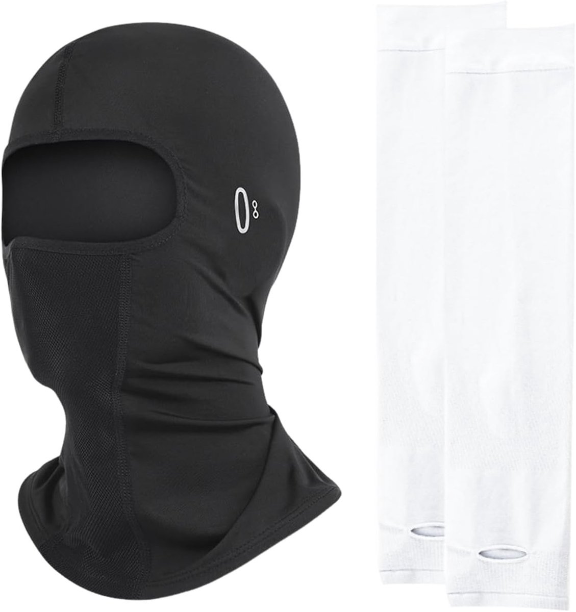 1 Zonnebrandmasker En 1 Paar Ijsmouwen, Stofdicht En Ademend Masker, Zomer Muggenwerende Armbeschermers, Elastische - ShopVlot