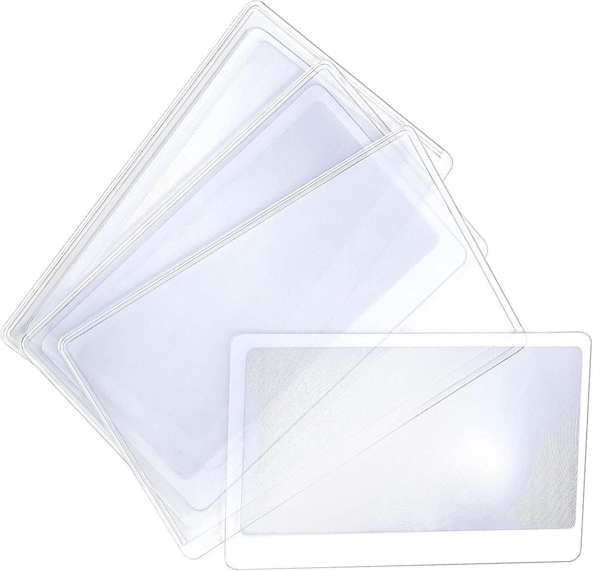 Vergrootglas creditcardformaat - lichtgewicht Fresnel PVC - ideaal voor juwelen en portemonnee - ShopVlot