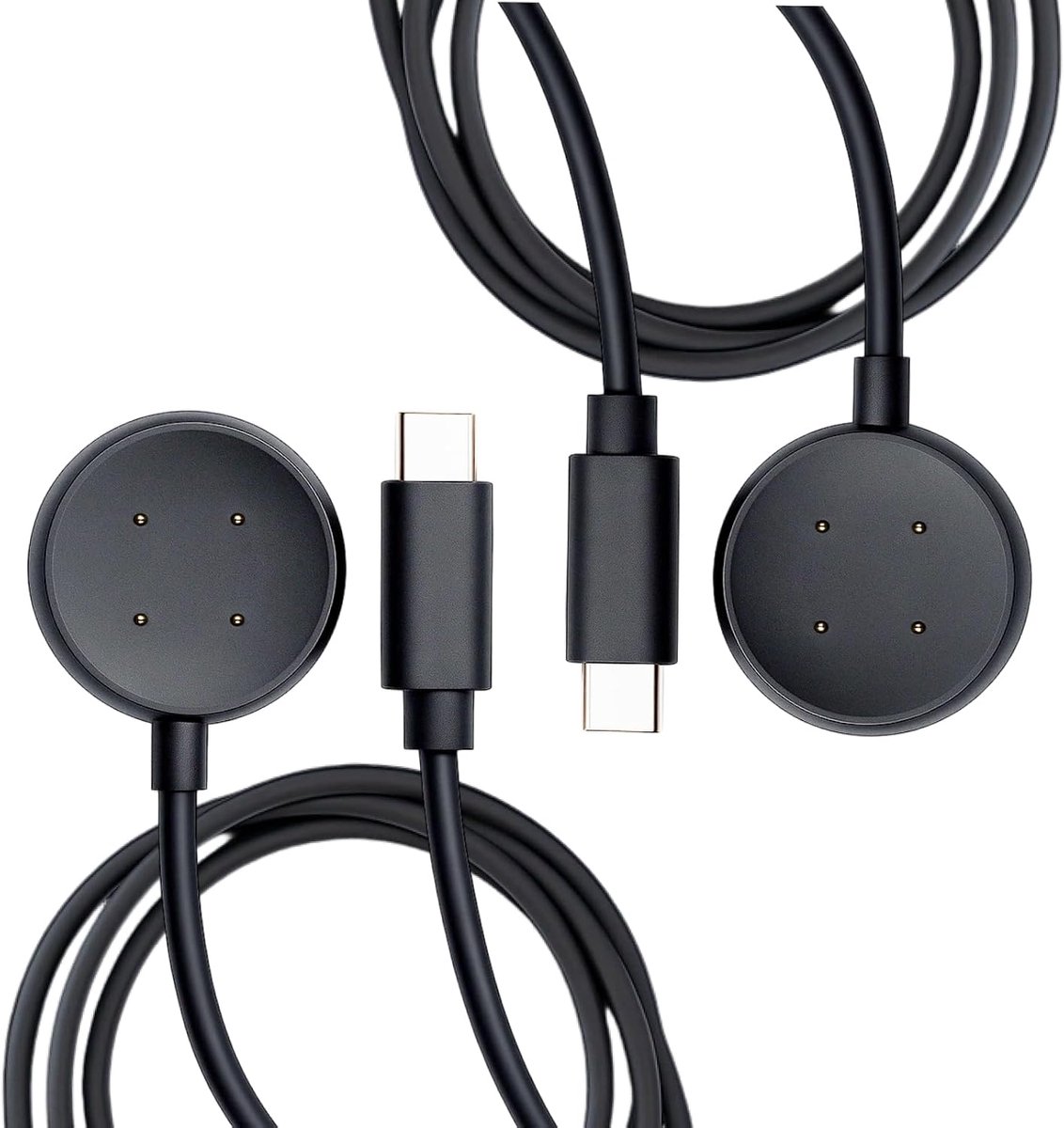 USB C oplader set - 2 stuks en 1 m kabel - veilige lader voor multisporthorloges - ideaal als vervangende oplader - ShopVlot