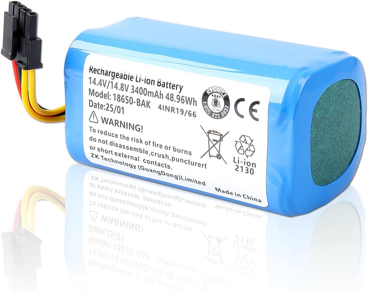 Li-ion accu 14.8V 3400mAh - vervangend voor Proscenic Cocoa 780T en 790T - hoge capaciteit - optimale bescherming - ShopVlot