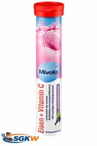 Mivolis IJzer + vitamine C bruistabletten - Geen toegevoegde suiker - Bessensmaak