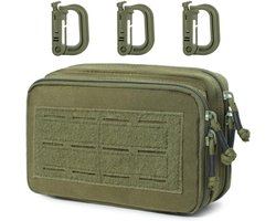 MUCHER Tactical Molle Bag Admin Pouch in Double Layer Design, Molle EDC Utility Pouch with Map Sleeve and 3 Hooks for - ShopVlot