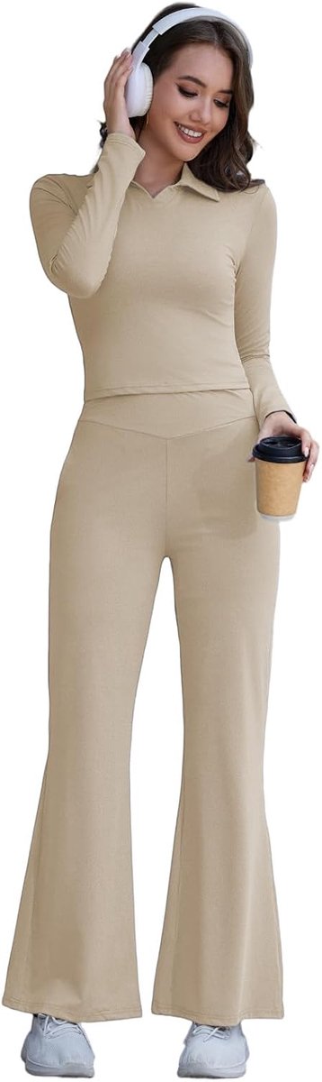 2-delige jumpsuit voor herfst dames top broek poot