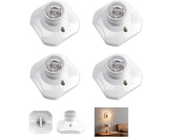 Lampfitting E27 Funmo 4 stuks E27 plafondfitting, wandfitting wit