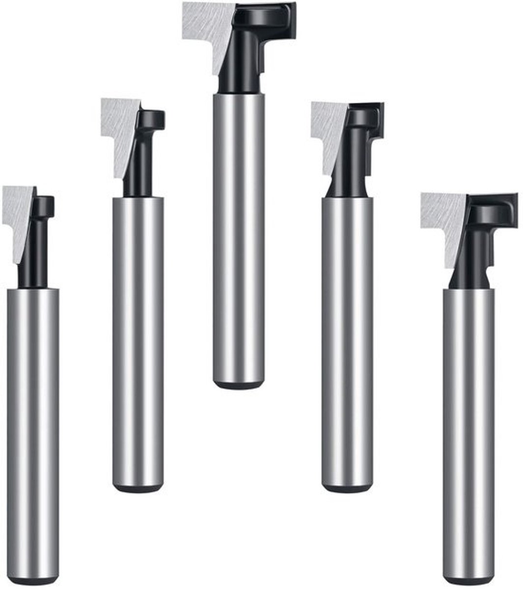 T-Slot-freesbitset - 5-delig - 1/4 inch schacht - Voor