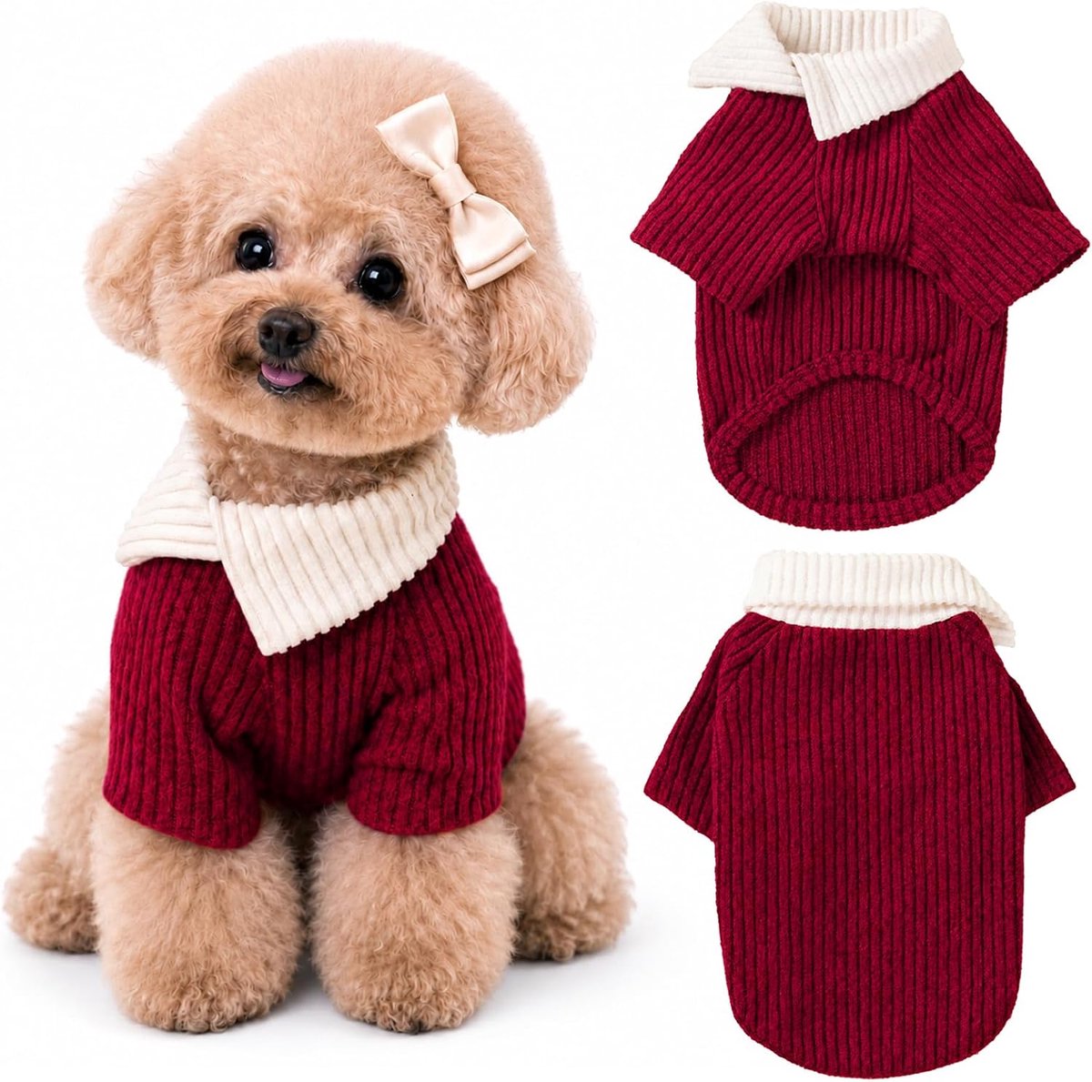 Hondentrui voor kleine, middelgrote honden (rood, S (1,5-3,5 kg))