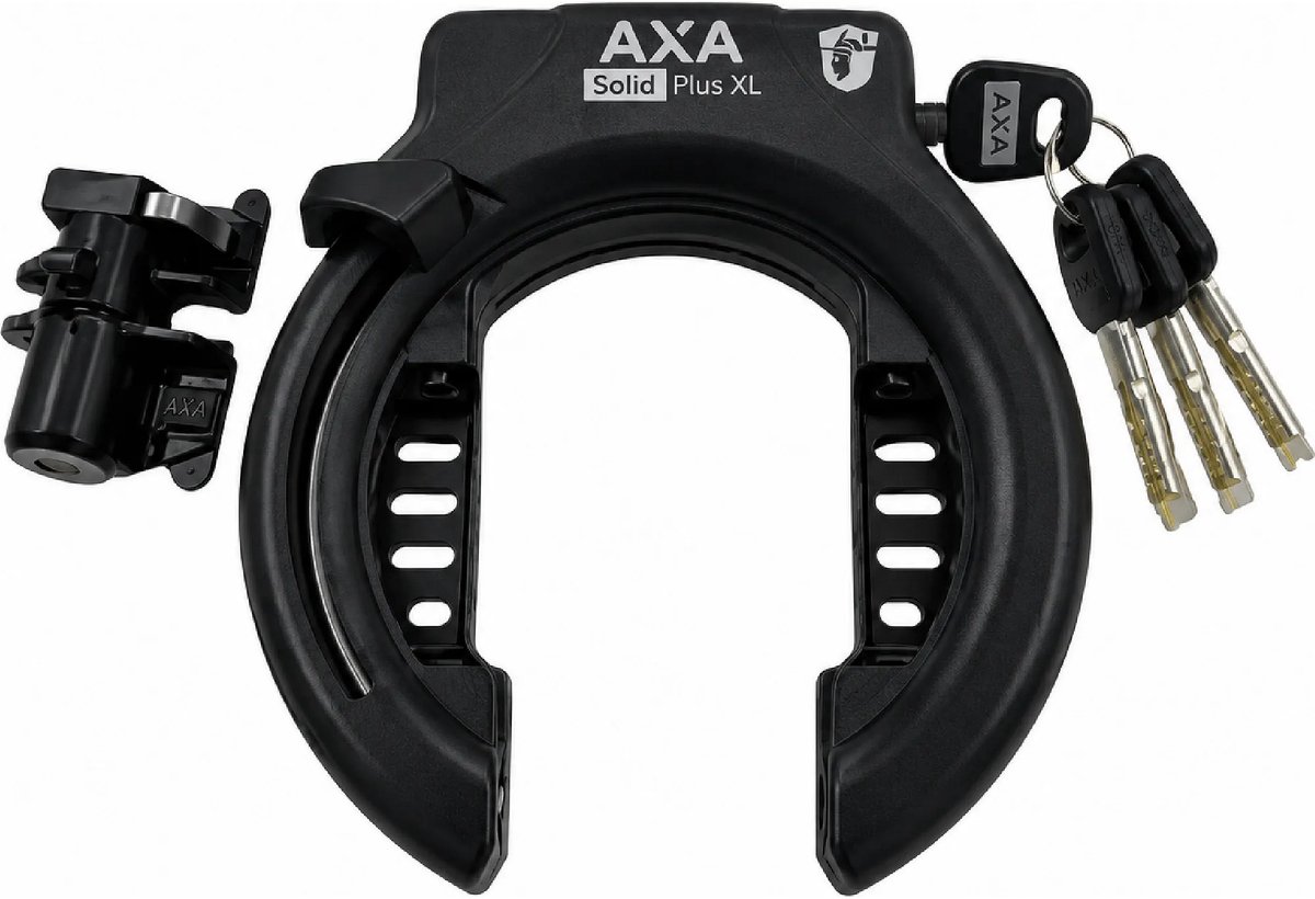 AXA Block XXL Ringslot met Bosch BES 3 accuslot zwart, inclusief 4 sleutels UITNEEMBARE SLEUTEL uitvoering GEEN ART