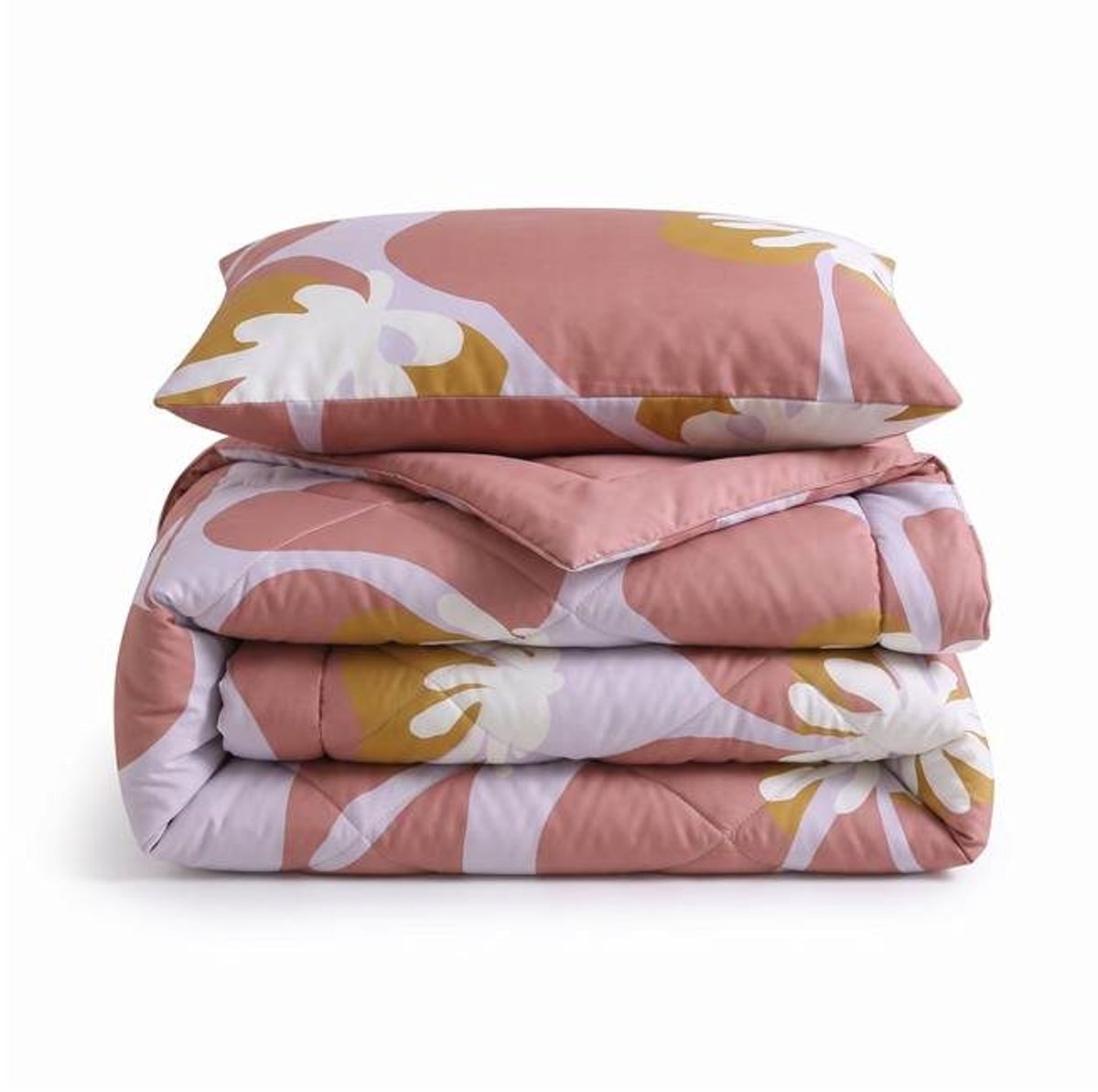 Dreamhouse Happy Blooms wasbaar dekbed - Eenpersoons - 140x200 cm - Roze
