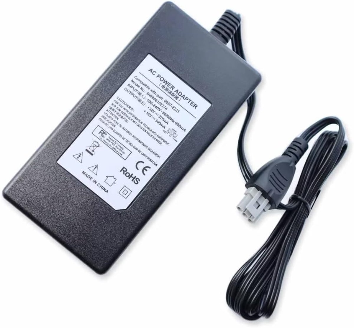 32v Ac Adapter Charger Power Supply Chargers mains cable replacement compatible with HP Deskjet D1468 D1470 D4360 - ShopVlot