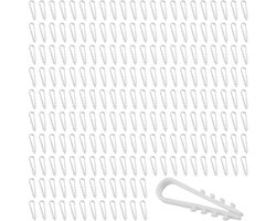 MOLIMOLI 200 Pcs Loop Dowel, Cable Attachment Fixing Clip for Cable Clips White, Nylon Cable Clamp for Fixing Cables - ShopVlot