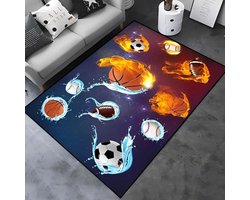 Football Rug,Football Printed Field Sports Area Rug,For Bedroom Home Decor Football Ball Game Carpet Ultra Soft - ShopVlot