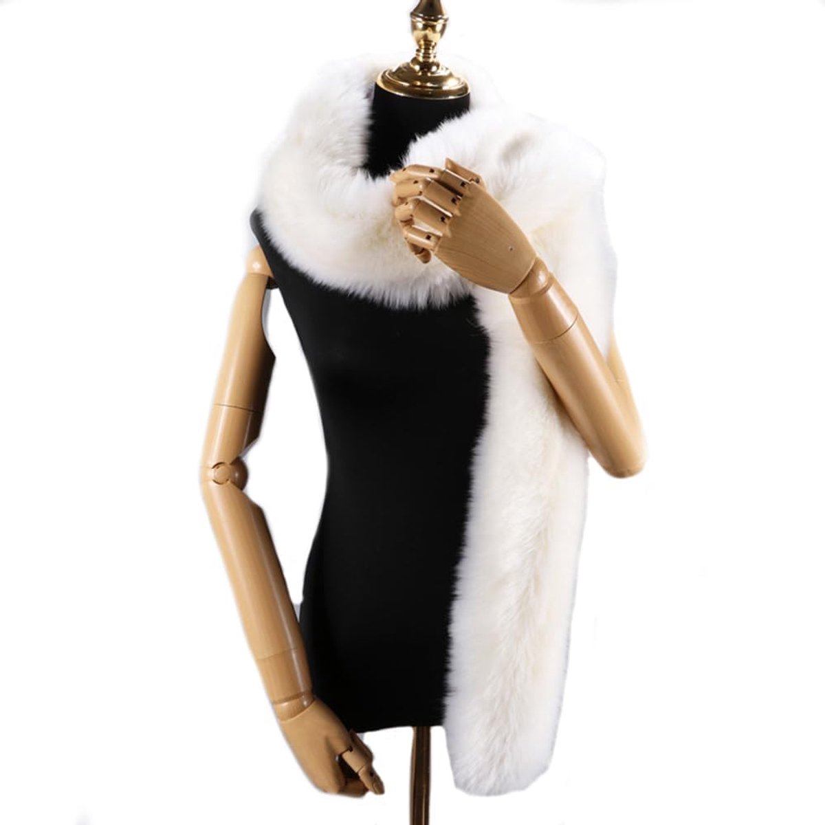 Sjaal stola dames lange bontsjaal 180 cm nepbont kraag winter bontkraag bruiloft sjaal bont bruidsstola kunstbont kraag sjaal bontsjaal voor avondjurk jas mantel