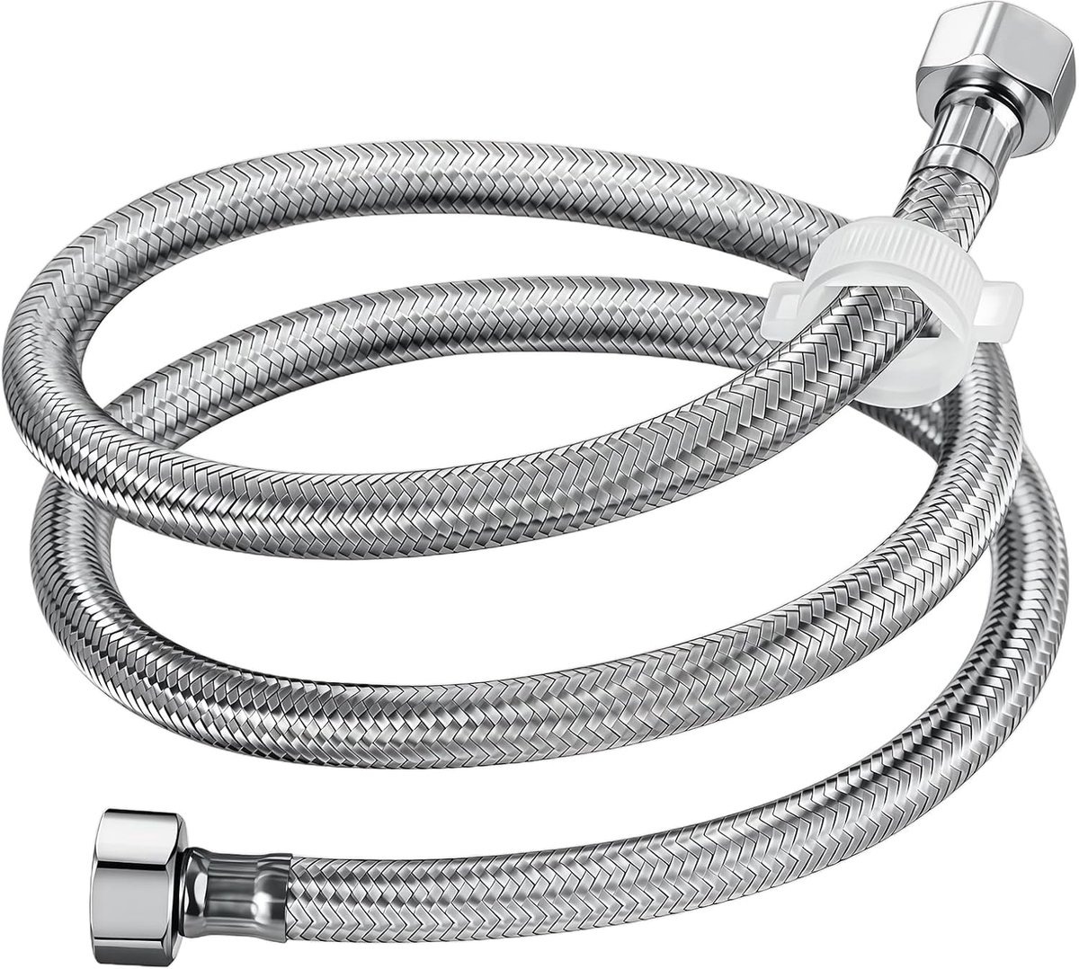304 Braided Stainless Steel Connection Hose, 150cm Armor Hose for Faucet - ShopVlot