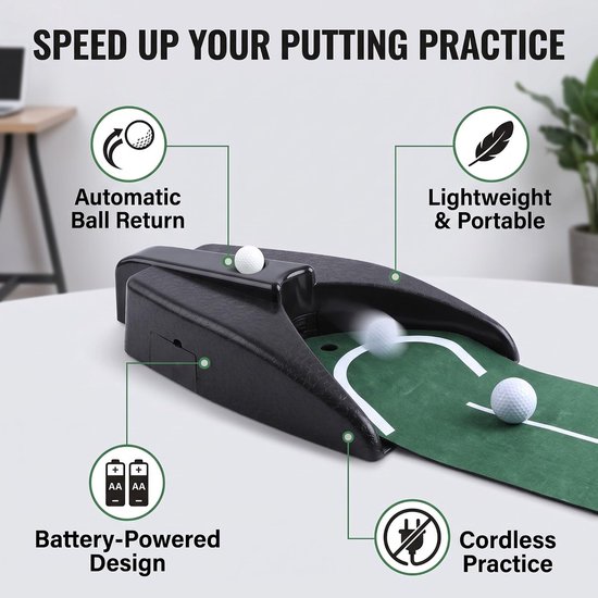 Dailygoods - Draadloze Golfbal Return Oefentrainer voor Thuis en Kantoor van Dailygoods — afbeelding 3
