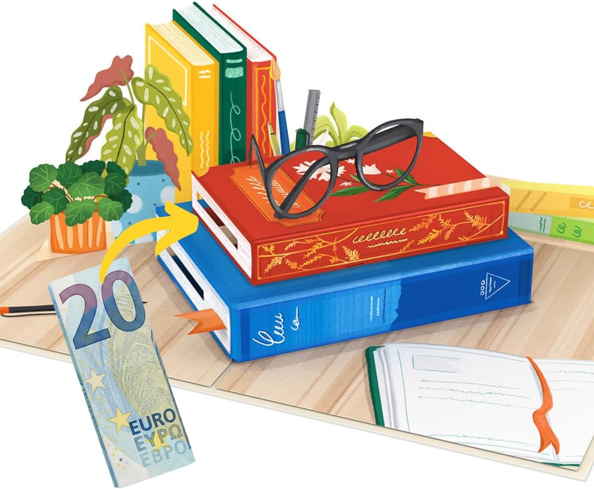 papercrush® Boektegoedbon pop-upkaart, 3D-verjaardagskaart voor waardebon en geld, gepersonaliseerde wenskaart voor - ShopVlot