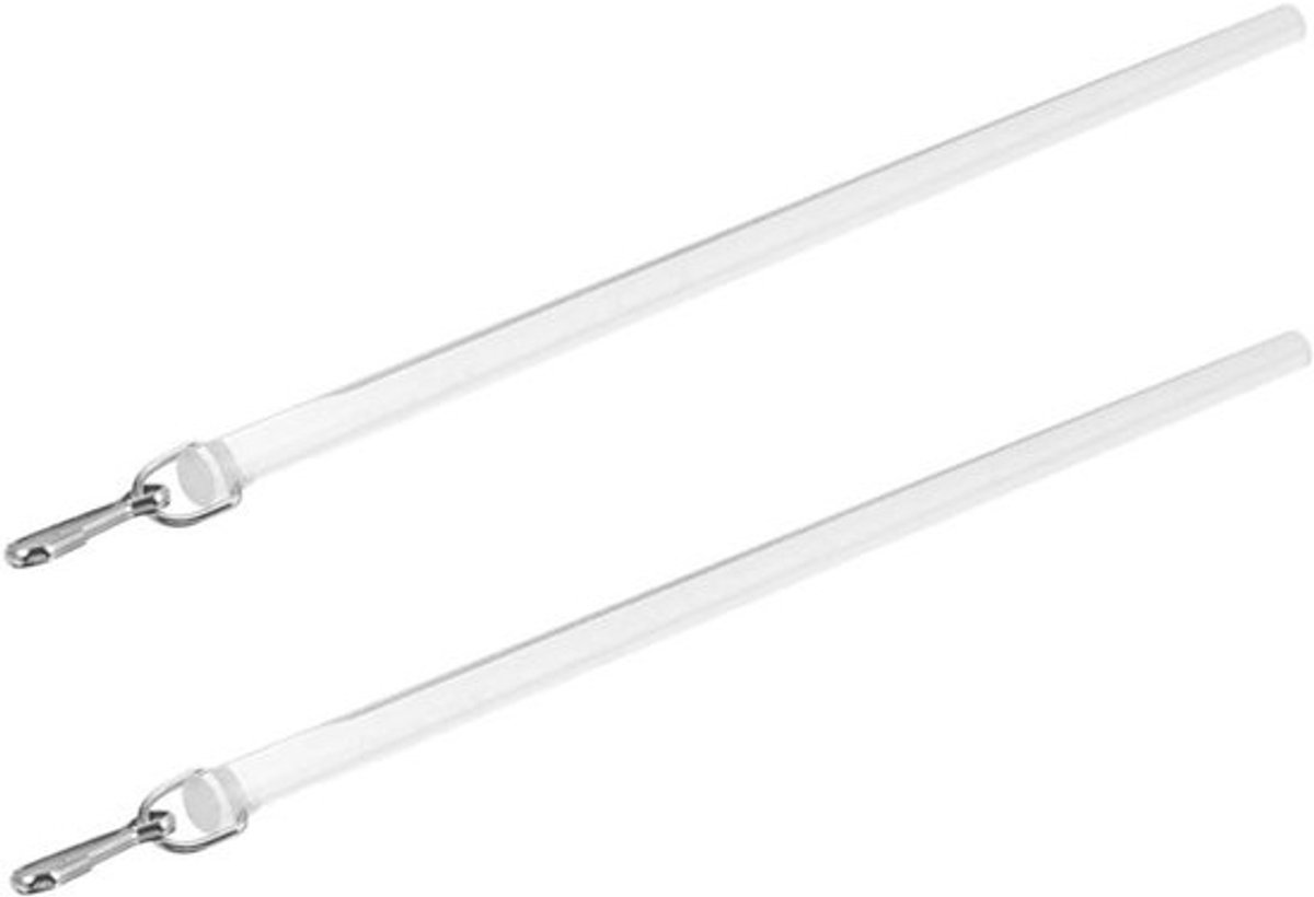Set gordijnroede - Kantelstok voor raamdecoratie - Bediening van raambekleding - Duurzaam acryl - Lengte 34 cm - Transparant