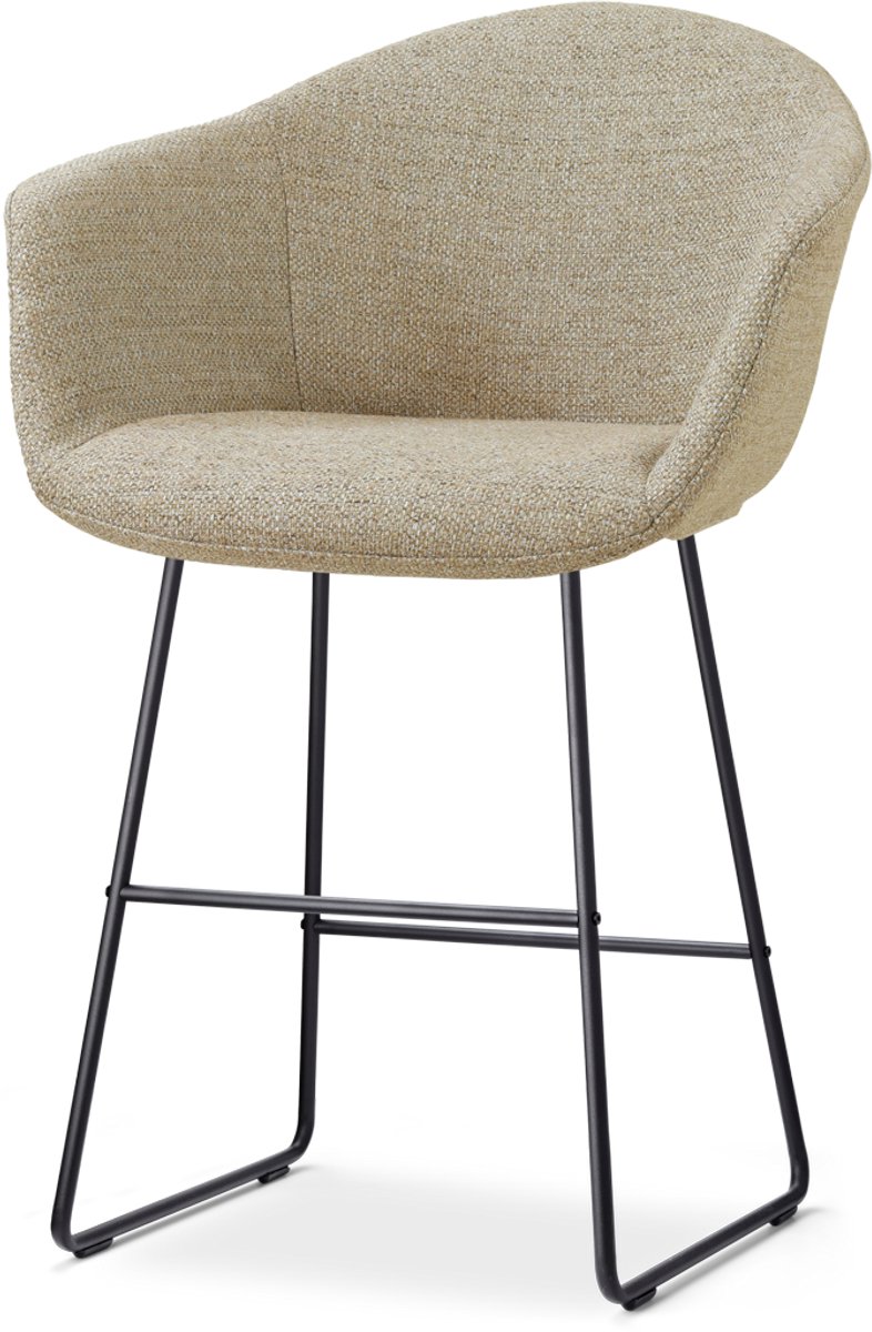 Nolon Nino-Otis barkruk taupe melange - zwart onderstel - 65 cm Taupe Zwart onderstel
