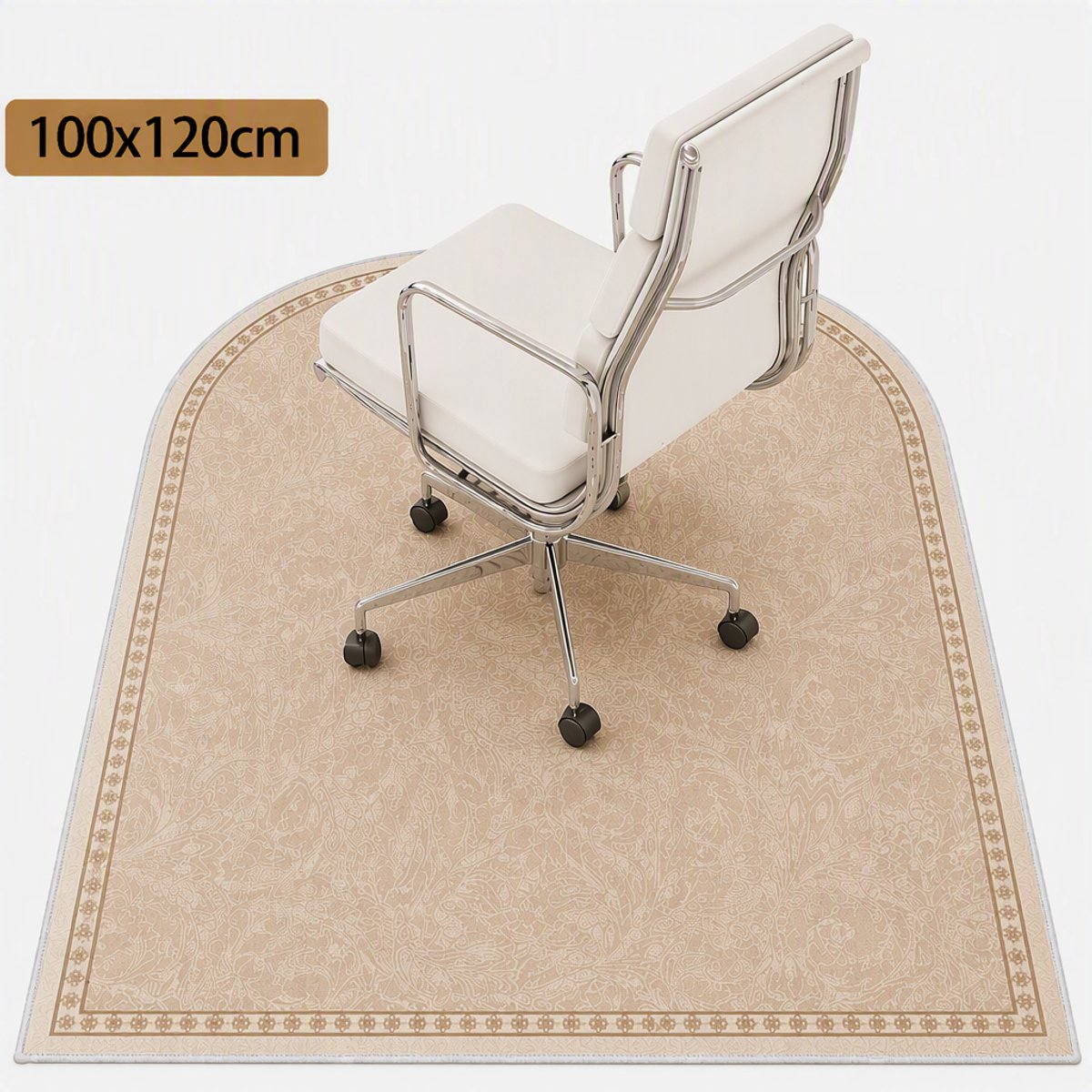 TEKROA® Vloerbeschermers - Bureaustoelmat 120 x 100cm - Antislip - Wasbaar - Geluiddempend - Beschermt harde vloeren