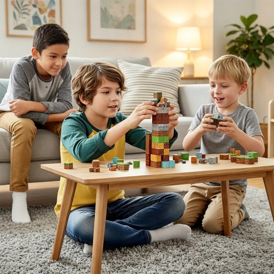 Magnetisch bouwblokkenspeelgoed – 220 stuks - inclusief 2 minifiguren - Magnetische bouwblokken – Bouwblokkenspeelgoed - Magnetische kubussen – Magnetisch bouwspeelgoed – Montessorispeelgoed – Kinderspeelgoed – Educatief speelgoed