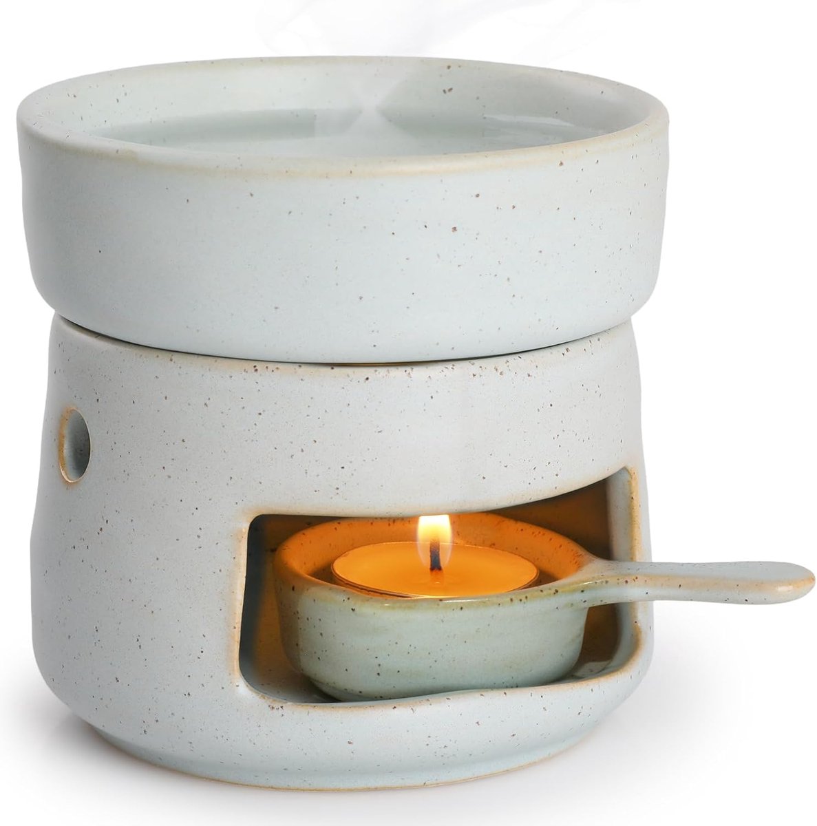 Etherische oliebrander, Wyngee aromatherapie olieverwarmer met theelichtkaars, wierook geurverspreider voor thuis, spa, yoga, meditatie, ontspanning en kamerdecoratie