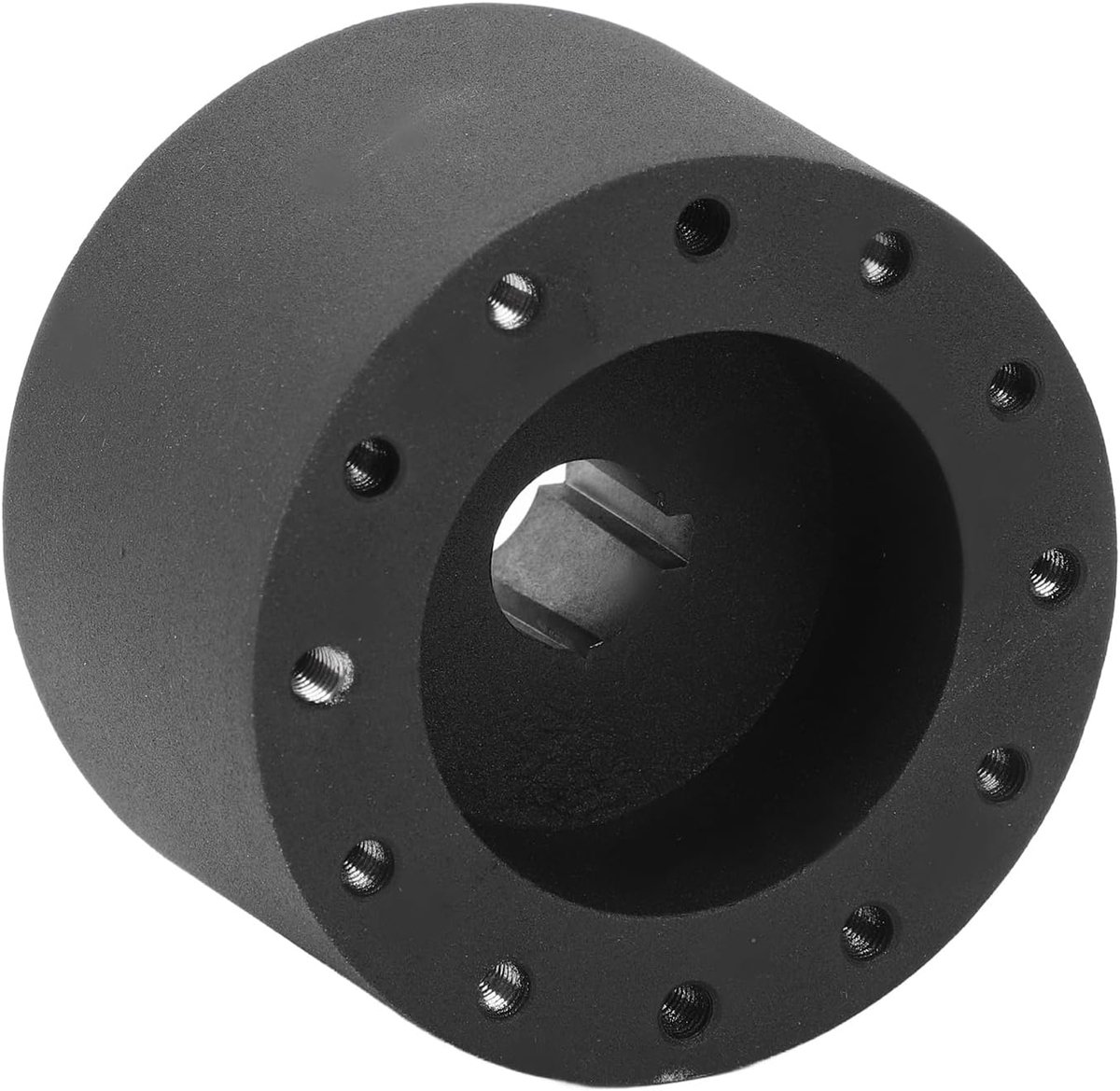 Marine Stuurwielnaafadapter, 6 Gaten Premium Metalen Sterke Structuur 3/4 Inch Spiebaan Marine Bootnaafadapter met 5 Mm Schroefgaten voor Grant NRG Lecarra GT Performance