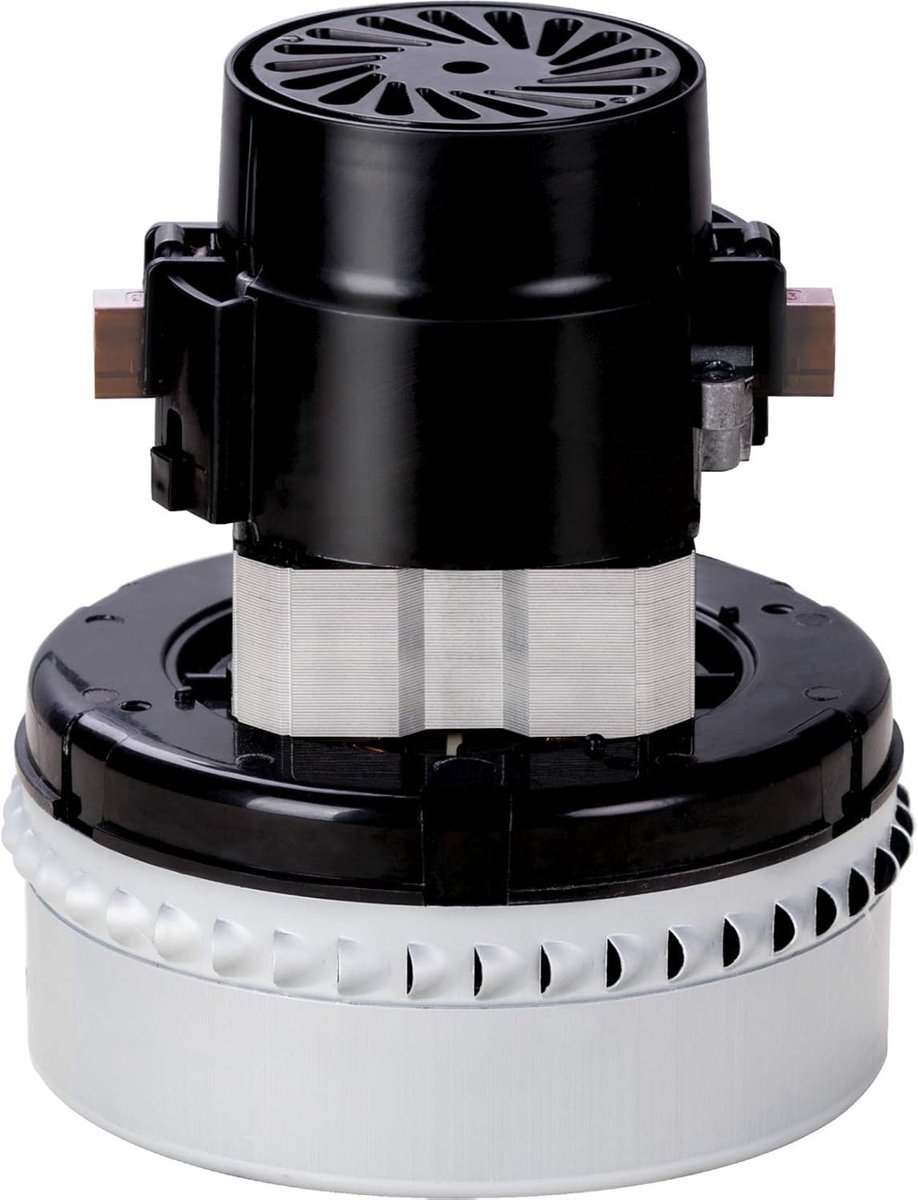 Industriële stofzuigermotor, Bypass, 2 eindstanden, 1200 W, koperen oplegger, professionele motor.