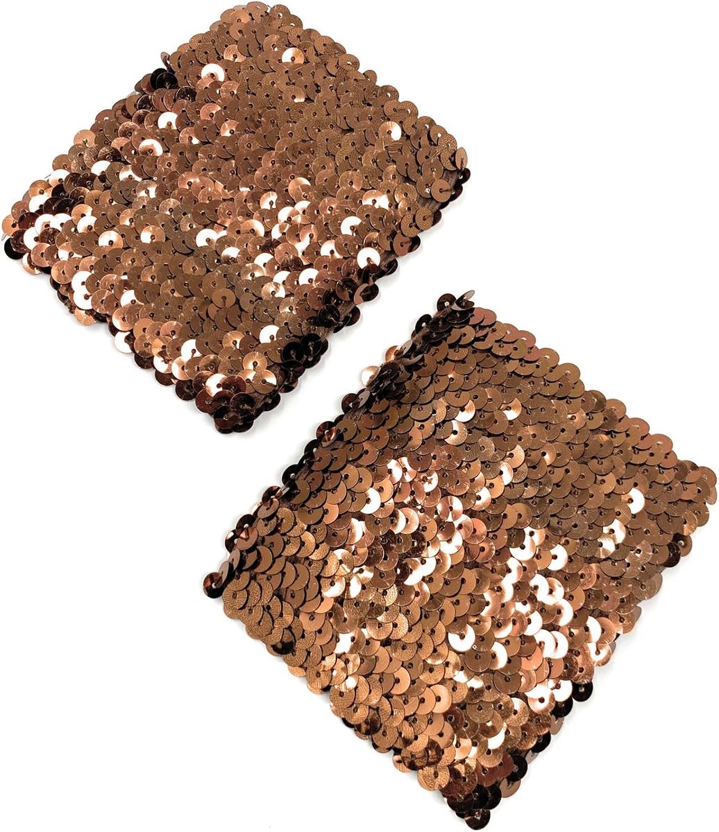Polyester verkleedarmbanden met pailletten voor dames, 16 x 10 cm